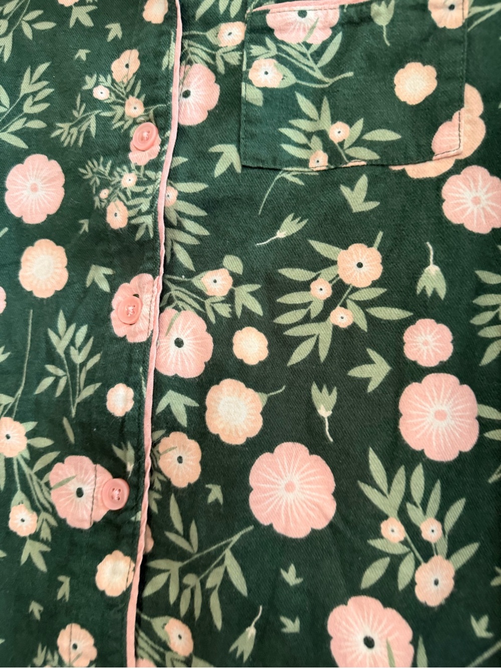 Floral Green ladiesPajama Set - Two-Piece Cozy Sleepwear Xl 16/18 - Picture 8 of 8